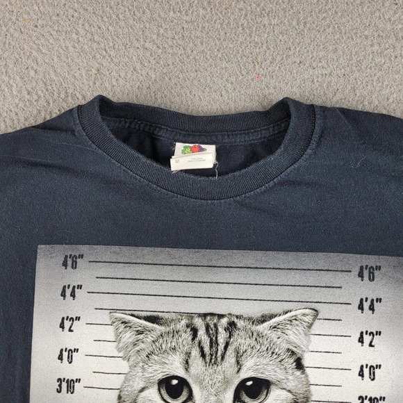 Catnip‎ Made Me Do It Shirt Mens Medium Black Funny Cat Lovers Graphic Print Tee - Picture 3 of 11